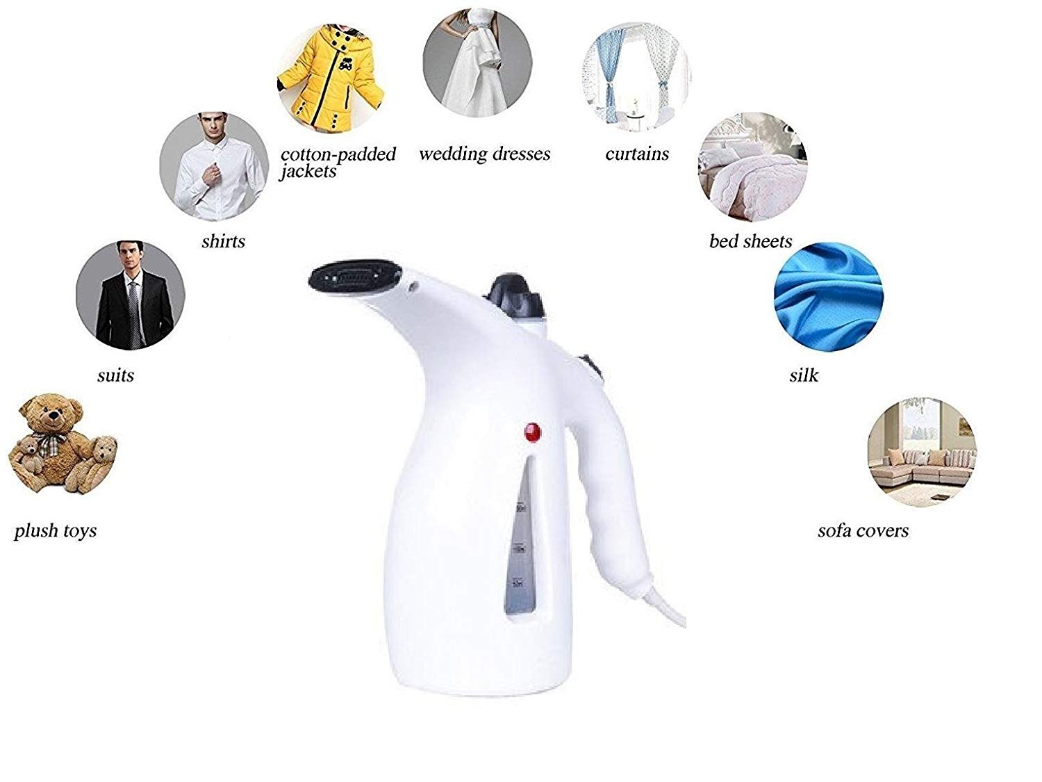 Sevia 2 in 1 Garment & Facial Steamer - 750W Fast Heating Portable Clothes Steamer and Face Steamer for Home, Travel, Spa & Beauty Care | Wrinkle Remover for Dresses, Suits & Skincare Routine