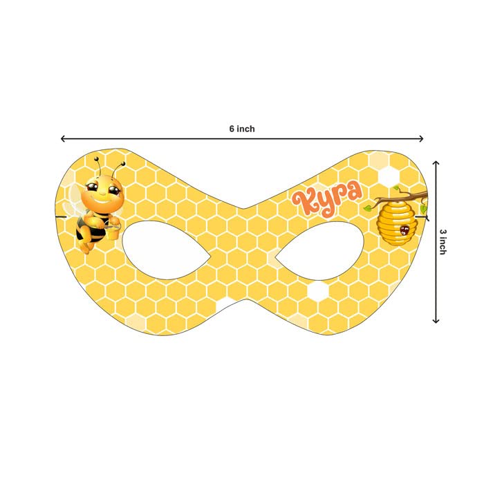 Honey Bee Theme Birthday Sleep Mask with Custom Baby Name - Adorable Party Favor for Bee-Themed Baby Showers & Birthday Decorations