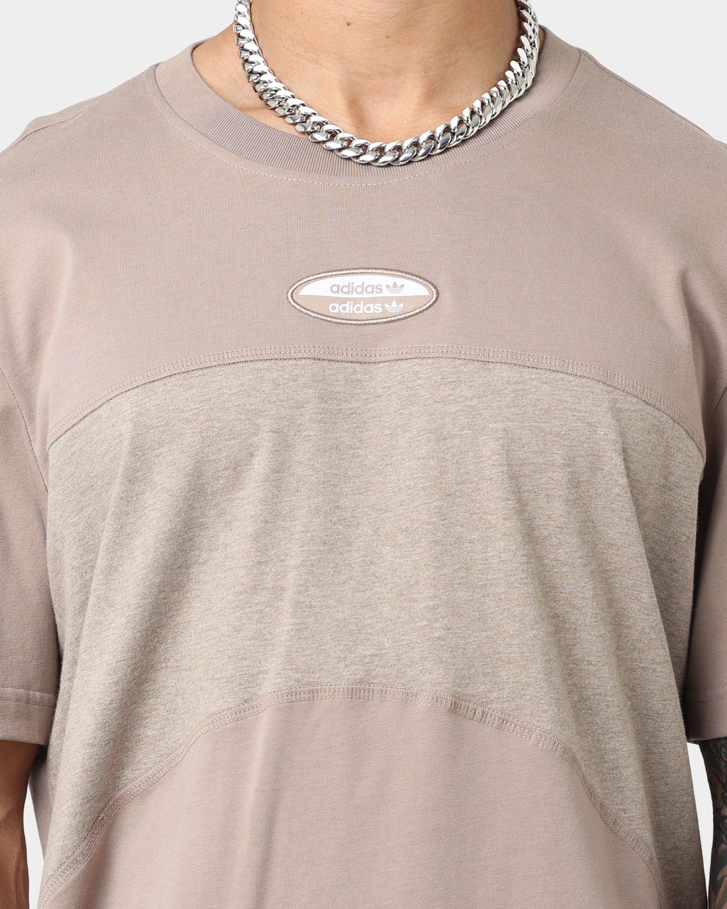 Adidas R.Y.V. Essential T-Shirt for Men - Soft Cotton Casual Tee in Chalky Brown | Perfect for Gym, Streetwear & Everyday Comfort