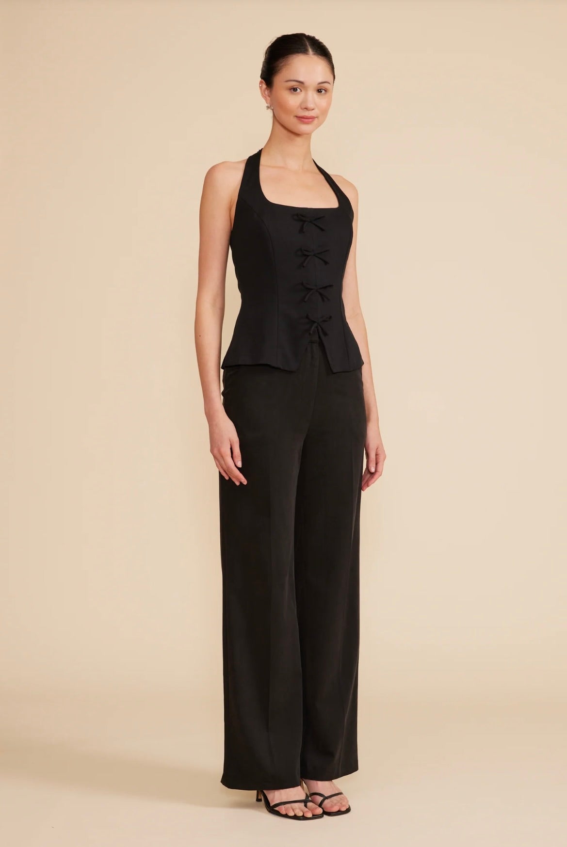 Valli Pants for Women - Stylish Black High Waisted Trousers | Perfect for Office, Casual Wear & Night Out