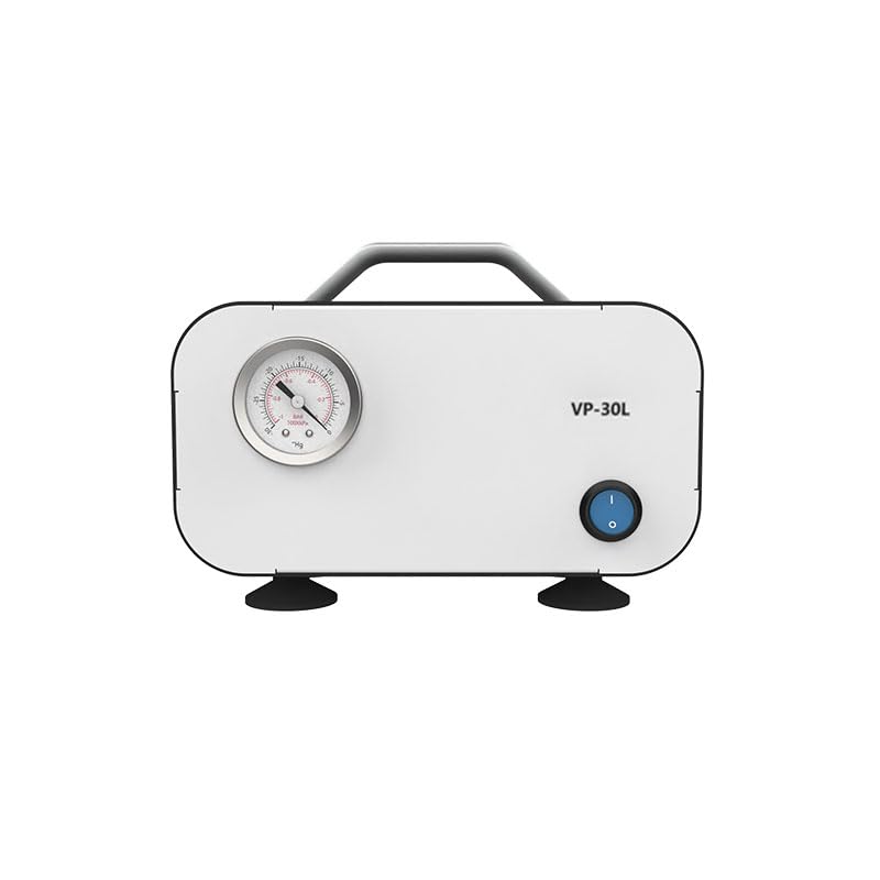 VP-30L Oil-Free Diaphragm Vacuum Pump 30L/min - Portable Lab Vacuum Pump for Filtration, Positive/Negative Pressure - 110V-220V with Rubber Tube - Ideal for Chemistry, Biology & Medical Laboratories