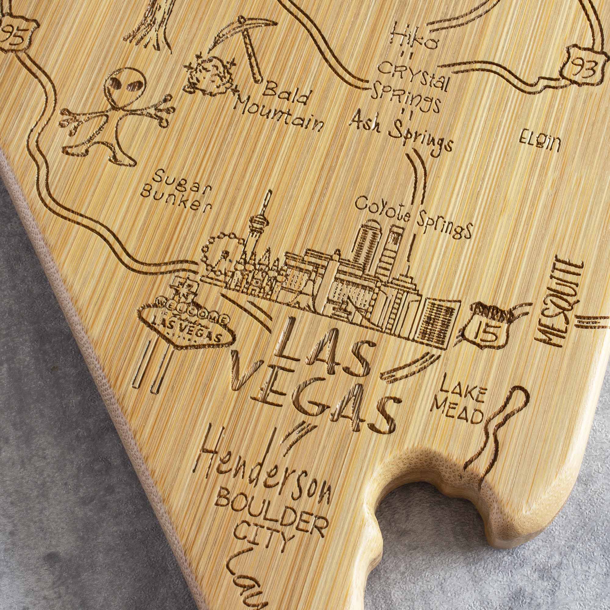 Premium Nevada-Themed Wooden Cutting Board - 10