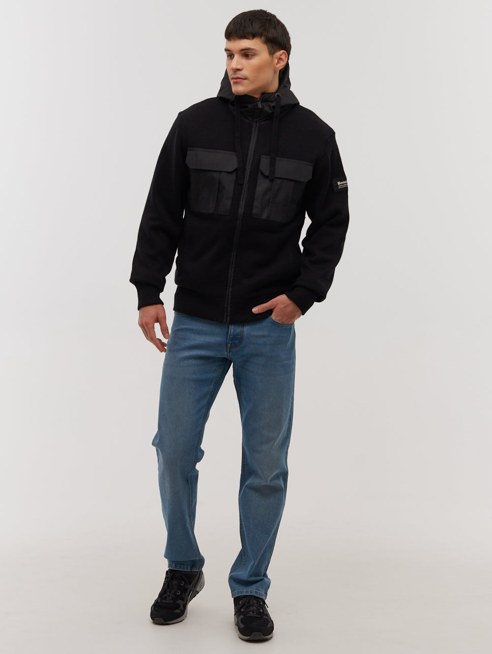 Minski Men's Zip Up Hoodie with Chest Pocket - Comfortable Fleece Lined Sweatshirt for Casual Wear, Outdoor Activities & Gym Workouts