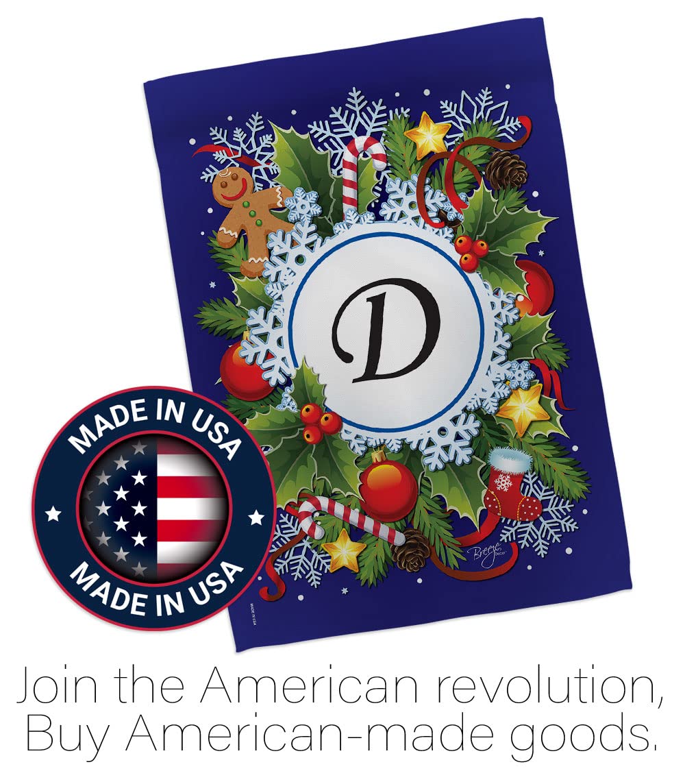 D Initial Winter Wonderland House Flag Set 28