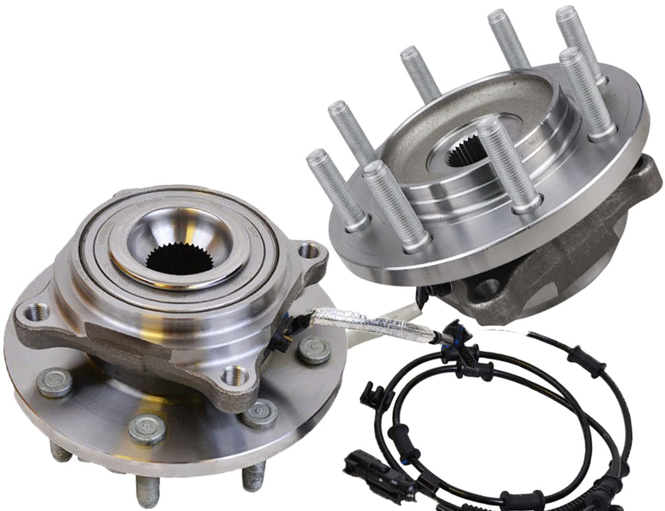 515162 Front Wheel Hub Assembly Compatible with Ram 2500 3500 - 8 Lug ABS Wheel Bearing and Hub Pair - Perfect for Off-Roading, Towing & Heavy-Duty Truck Maintenance