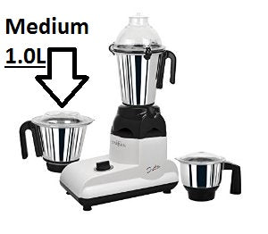 Premium Tabakh Lite/D Lite Indian Mixer Grinder Jars - Heavy Duty Stainless Steel Blender for Chutneys, Spices & Smoothies - Perfect for Indian Cooking & Home Kitchen Use