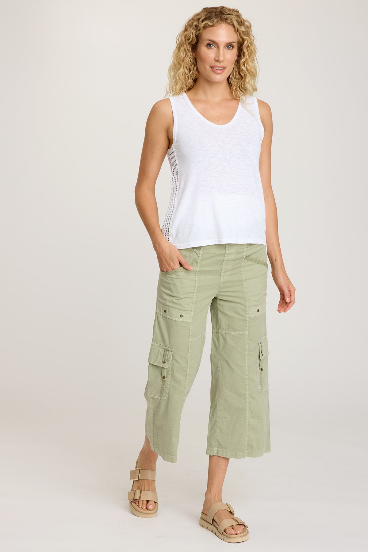 Gidget Tank Top for Women - Soft & Comfortable White Cotton Shirt for Casual Wear, Summer Outfits, and Layering