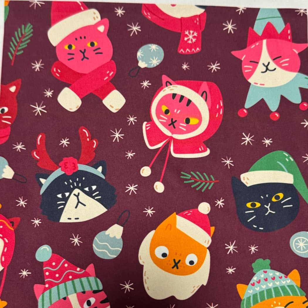 Christmas Cats Deux Exclusive High-Quality Handcrafted Vibrant Leggings for Women - Perfect for Holiday Parties, Festive Outfits & Cozy Winter Fashion