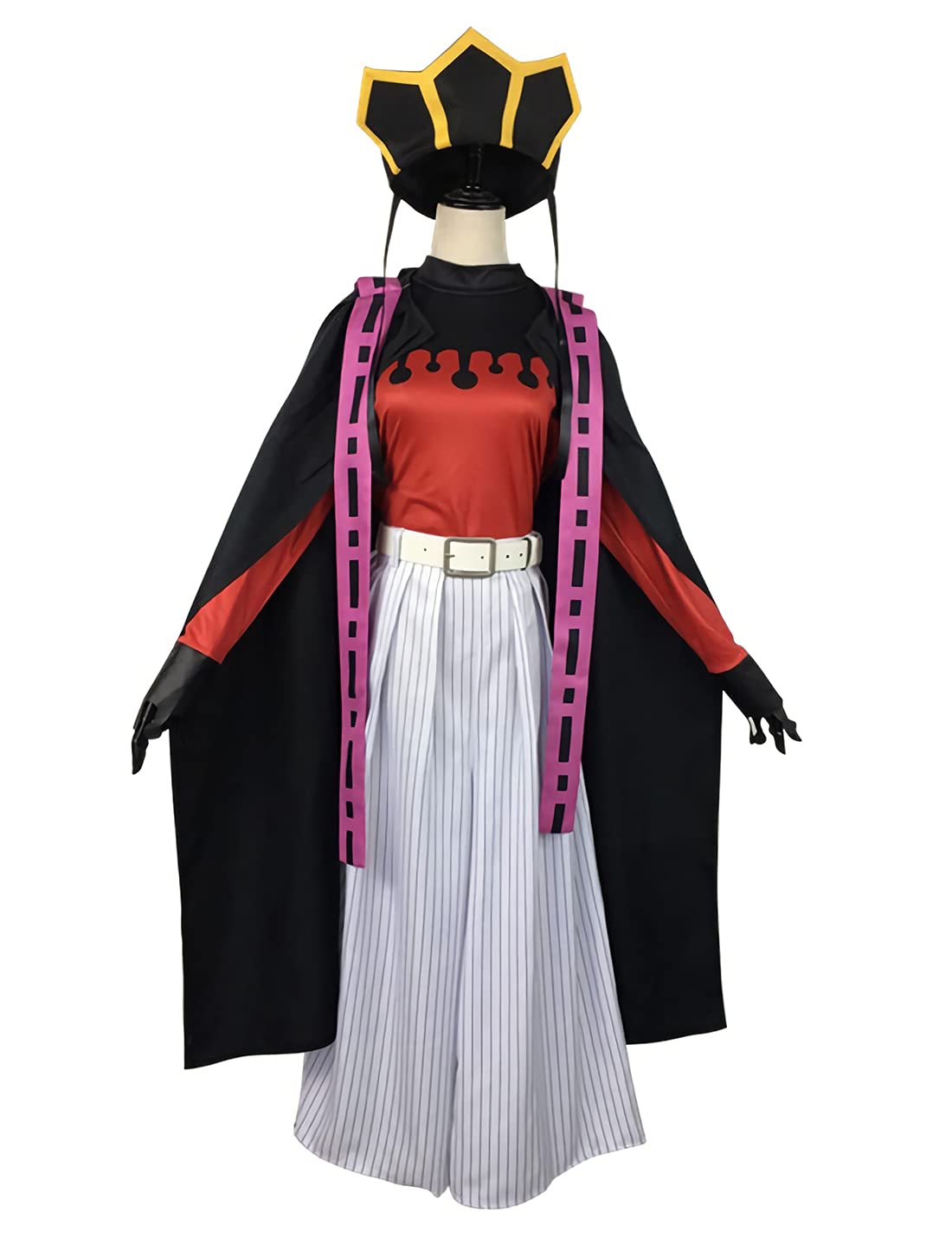 Demon Slayer Douma Cosplay Costume Full Set with Hat - Anime Halloween Party Uniform for Cosplay, Conventions & Themed Events