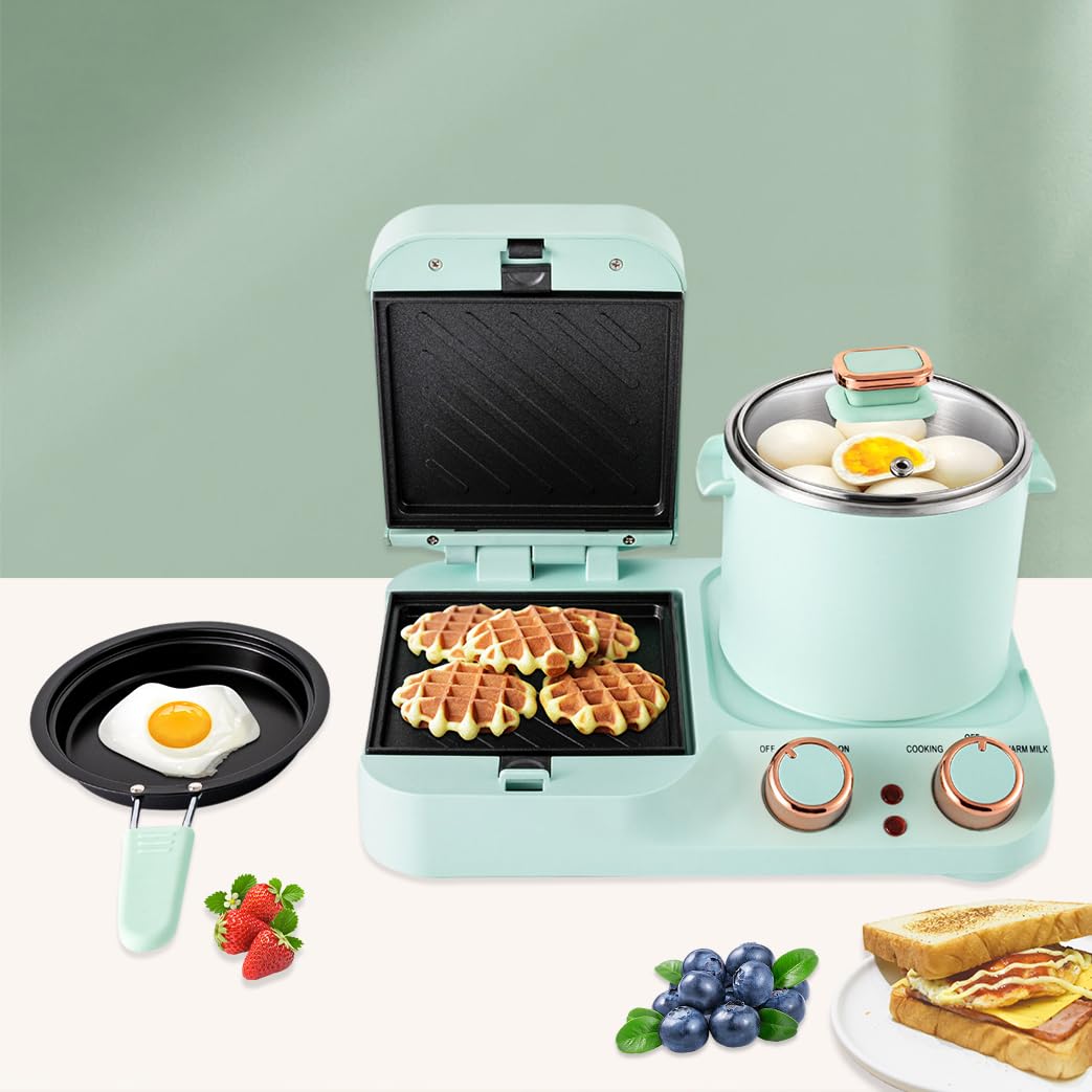 Non-Stick Electric Mini Toaster - 2 Slice Breakfast Sandwich Maker for Quick & Easy Meals - Perfect for Home, Office, Dorm & RV Use