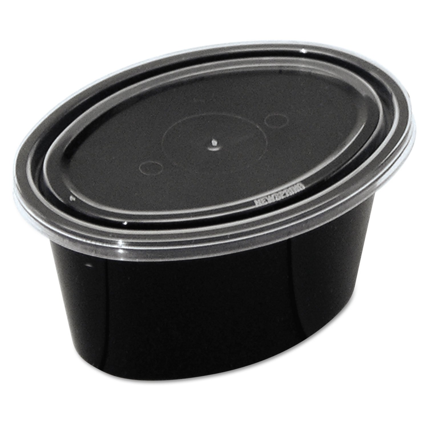 Ellipso 2oz Portion Cups - 1-Compartment Black & Clear Disposable Food Containers (1000/Carton) - Perfect for Restaurants, Catering, Takeout & Meal Prep