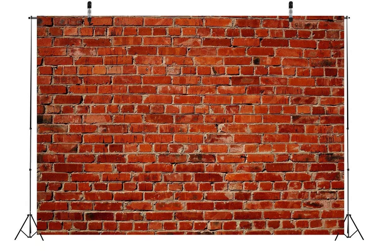 Red Brick Wall Backdrop 5x3ft - Baby Birthday Party Decor
