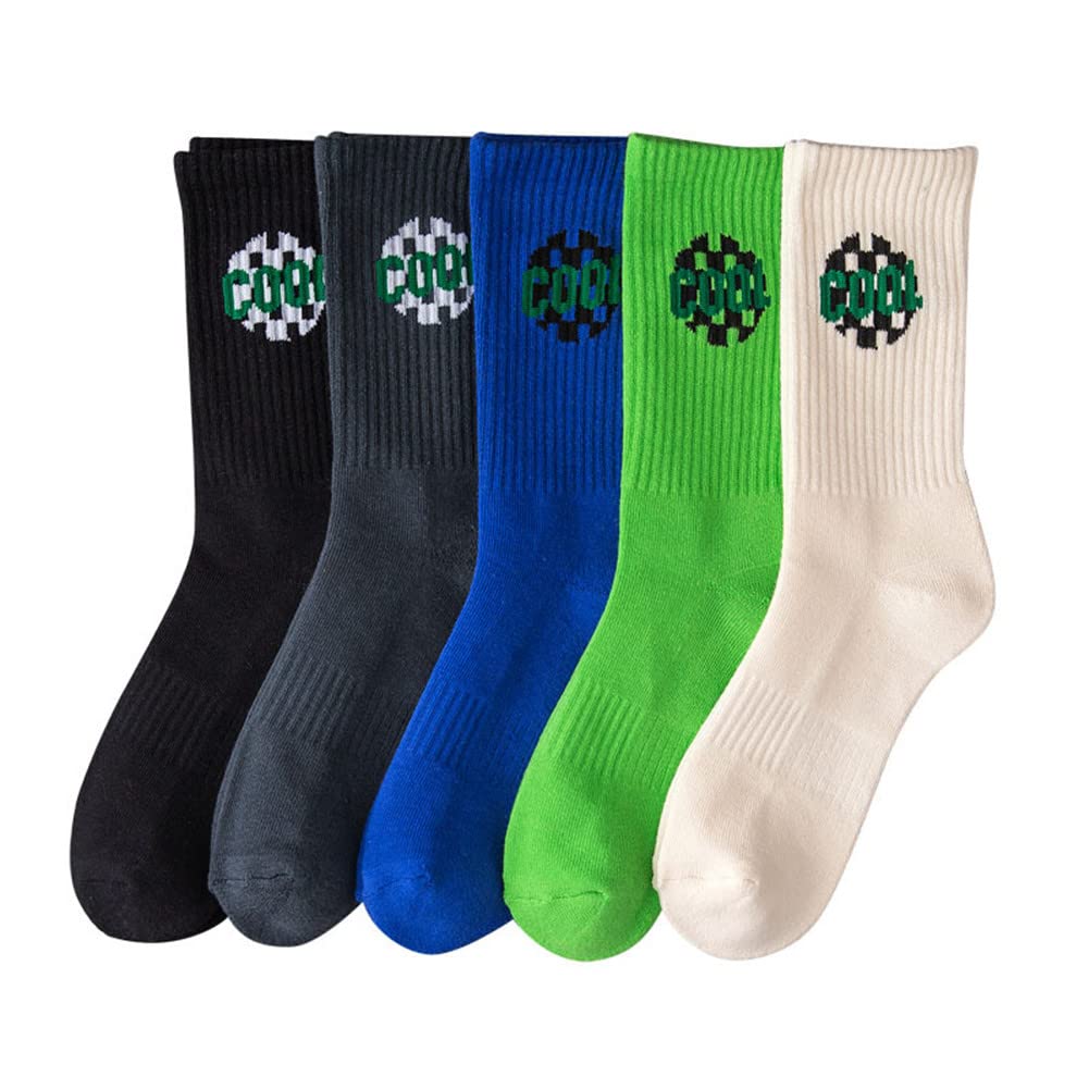 Men's Dress Socks - 5 Pack Colorful Cotton Fashion Socks with Funky Patterns for Business & Casual Wear - Perfect for Office, Parties & Gifting
