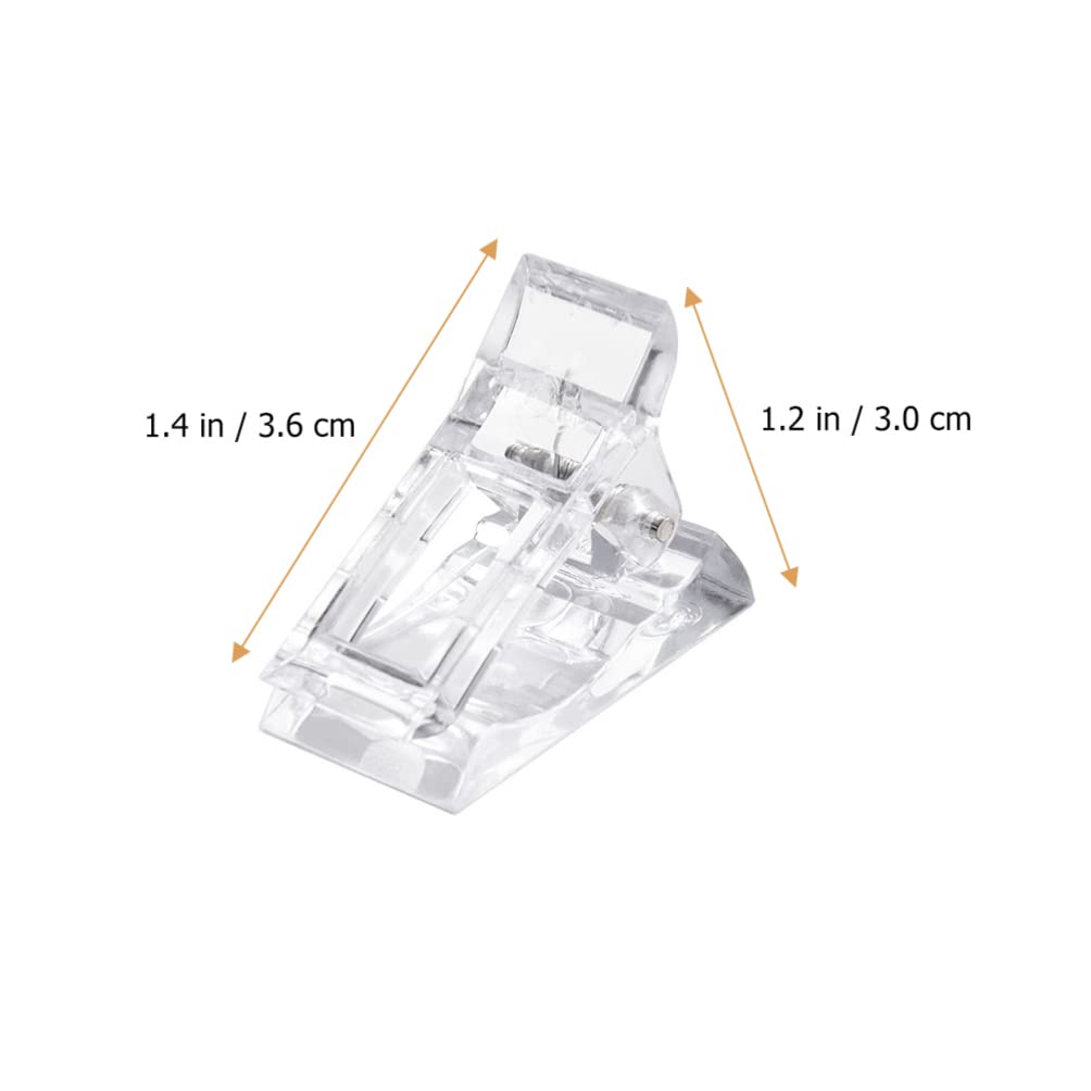 EXCLUZO 12PCS Transparent Nail Tips Clip - False Nail Extension Kit with Finger Clamps for Acrylic & Gel Nails - Professional Manicure Tool for Salon & Home Use - Perfect for DIY Nail Art & Nail Extension