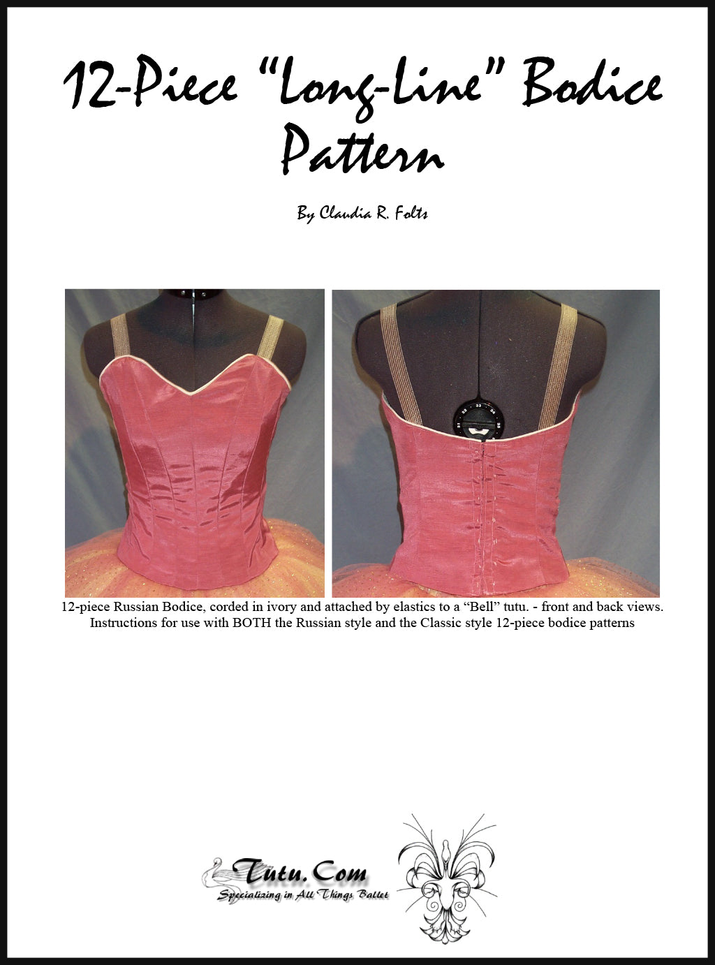 Claudia Folts Russian Design Adult Bodice Pattern - 12 Piece Set for Sewing & Costume Making | Perfect for Renaissance Fairs, Cosplay, and Historical Reenactments