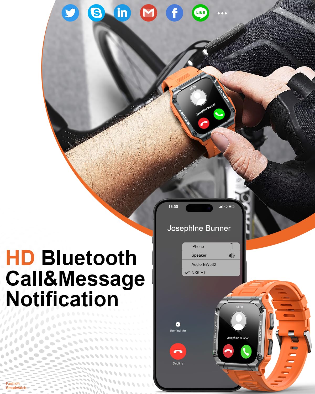 Hohosb Sport Smart Watch for Men & Women - 1.95