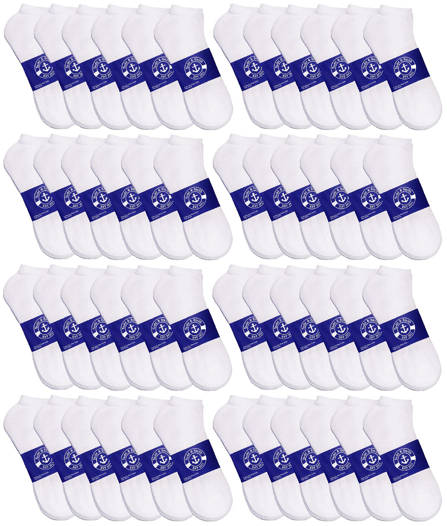 120 Pairs Low Cut Ankle Socks for Men & Women - Soft Breathable Cotton Socks, Bulk Pack Value Socks for Everyday Wear, Gym, Running & Donation (Homeless Shelter Essentials)