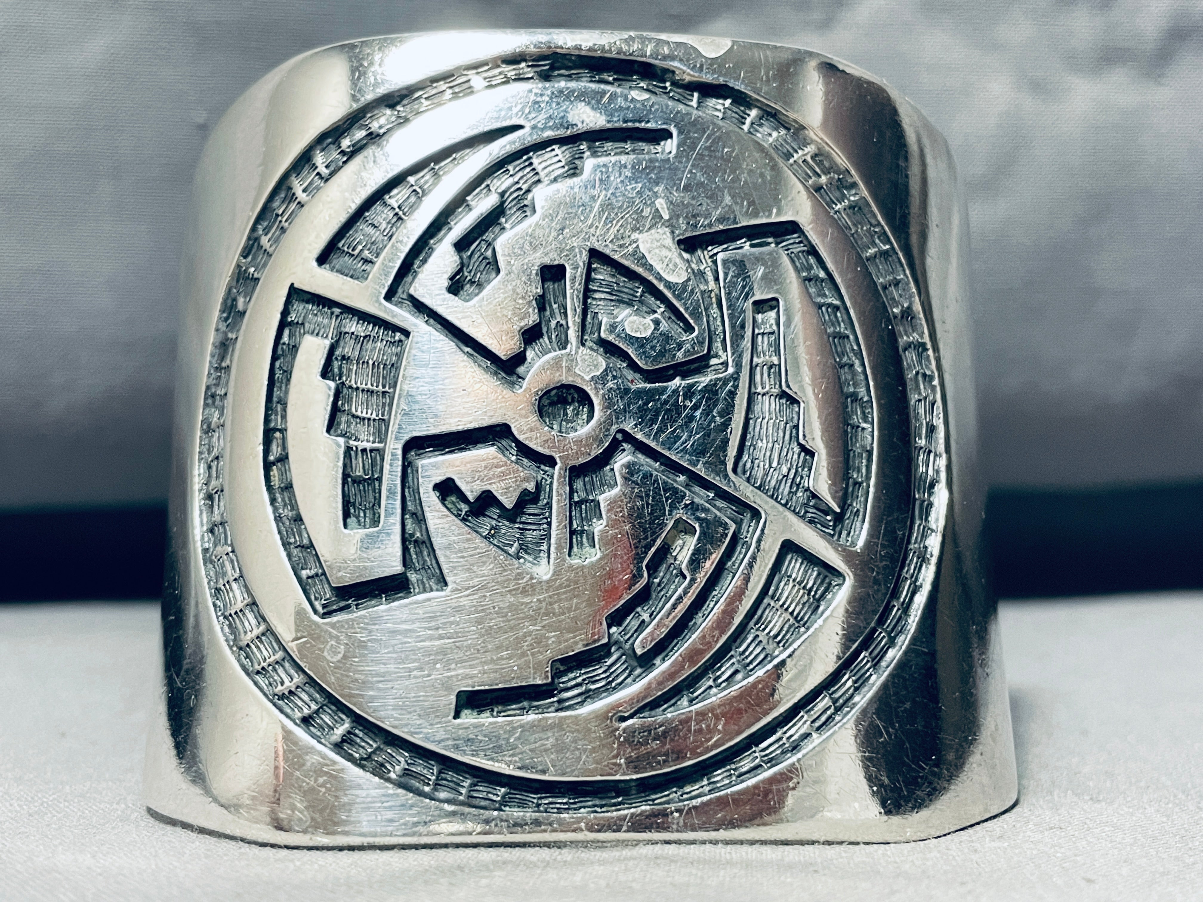 Vintage Hopi Sterling Silver Cuff Bracelet - 103 Grams Heavy Native American Handmade Jewelry for Women - Perfect for Boho Fashion, Gift Giving & Special Occasions