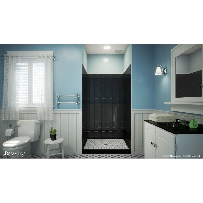 DreamLine QWALL VS 32-36 Inch W x 41.5 Inch D x 76 Inch H Acrylic Shower Backwall Kit - Perfect for Bathroom Remodeling & Modern Home Upgrades