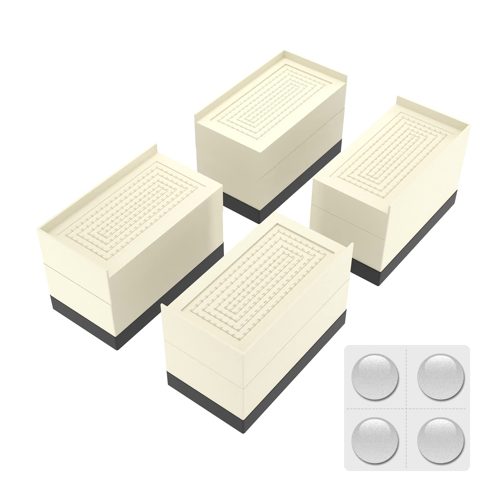 ZTON Adjustable Bed Furniture Risers - Heavy Duty 1.6