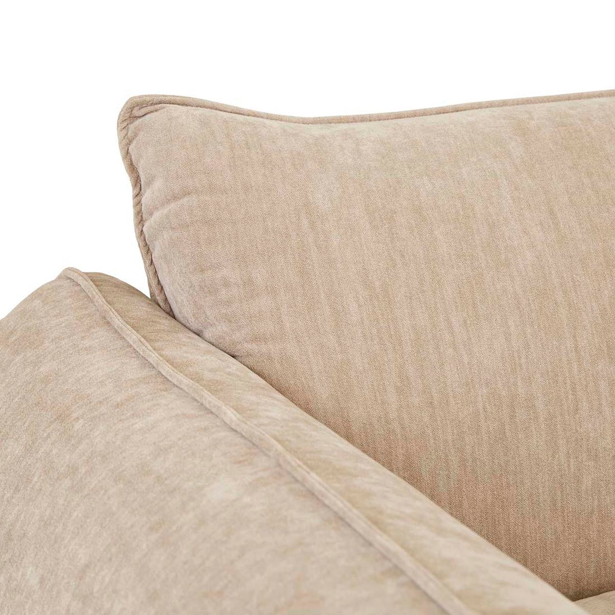 Hugo Monte 3-Seater Sofa - Modern Fabric Couch for Living Room, Lounge & Office - Comfortable Sectional Sofa with Soft Cushions