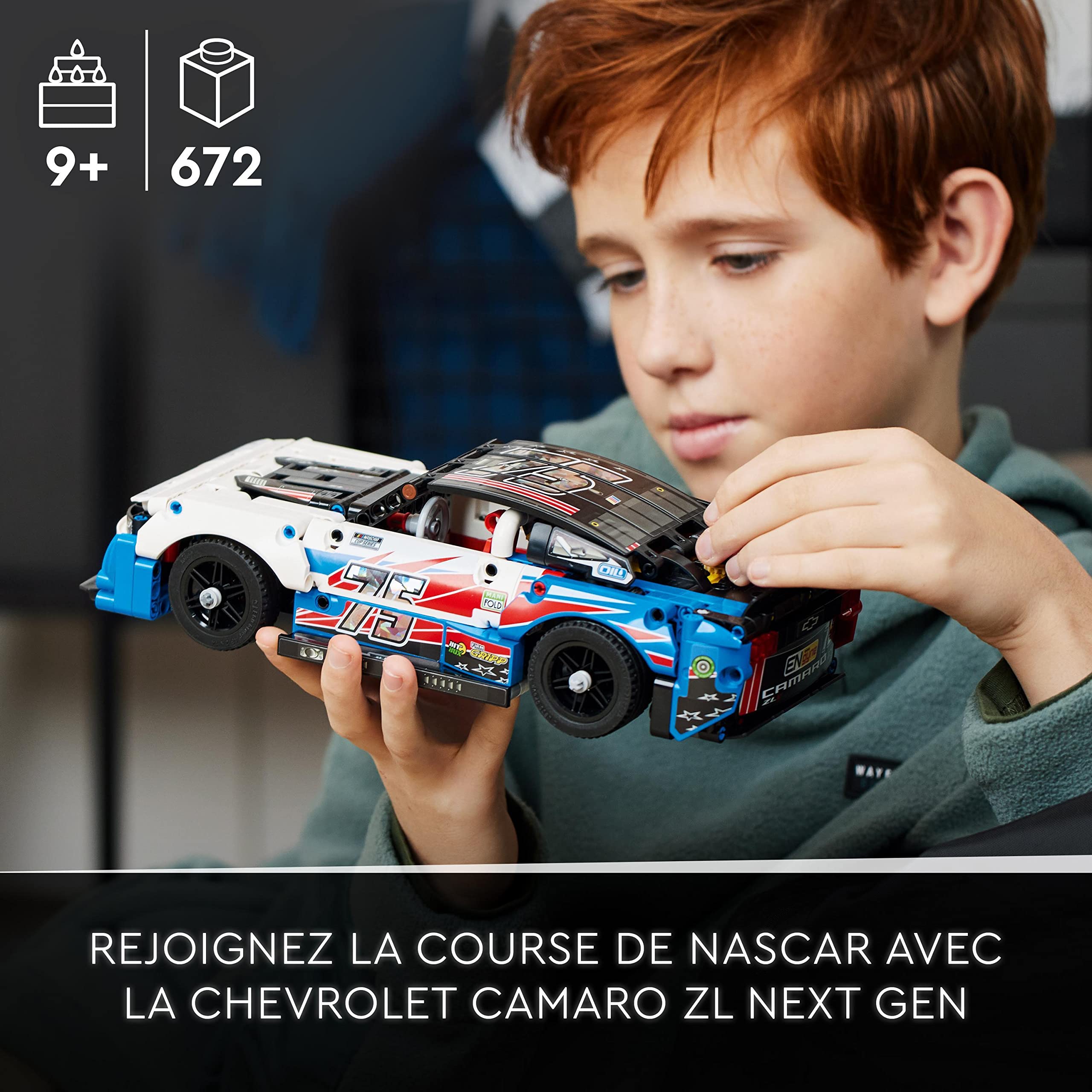 LEGO 42153 Technic Chevrolet Camaro ZL1 NASCAR Next Gen Model Car Building Kit - Race Car Toy, Sports Car Construction Set for Kids & Adults - Perfect for Collectors, Birthday Gifts & STEM Learning
