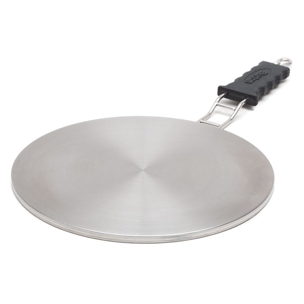 Max Burton 6010 8-Inch Induction Interface Disk with Heat-Proof Handle - Compatible with Induction Cooktops - Perfect for Searing, Stir-Frying & Cooking - Durable Stainless Steel Cookware for Home & Professional Kitchens