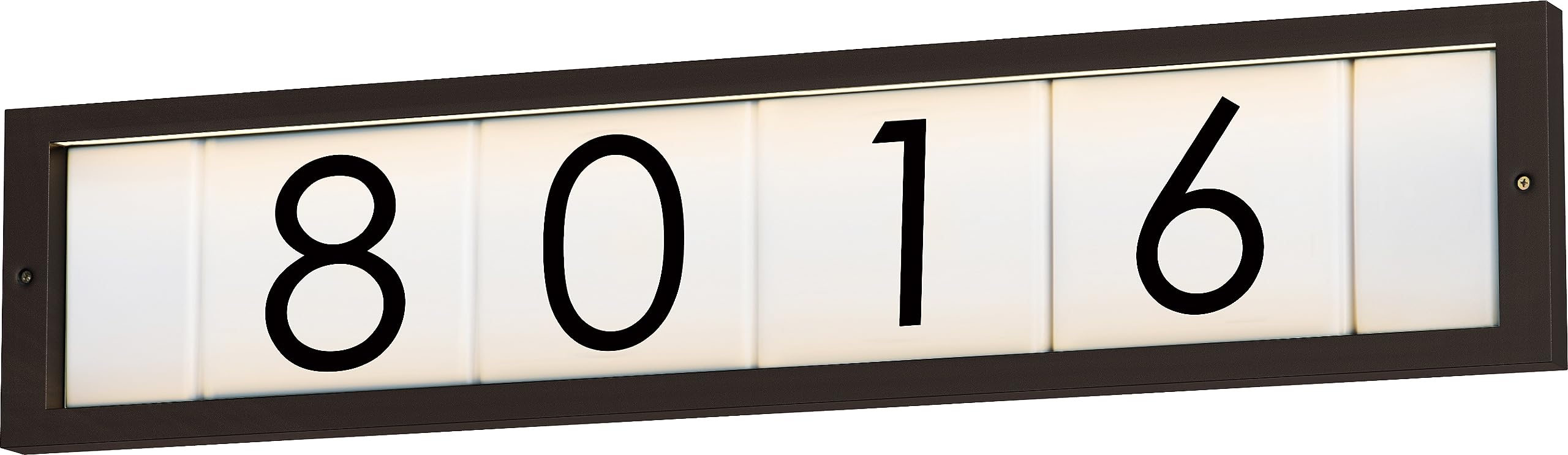25 Inch 5.5W 2 LED Outdoor Address Frame - Black Finish House Number Sign for Front Door, Porch & Mailbox - Weatherproof & Energy Efficient Lighting