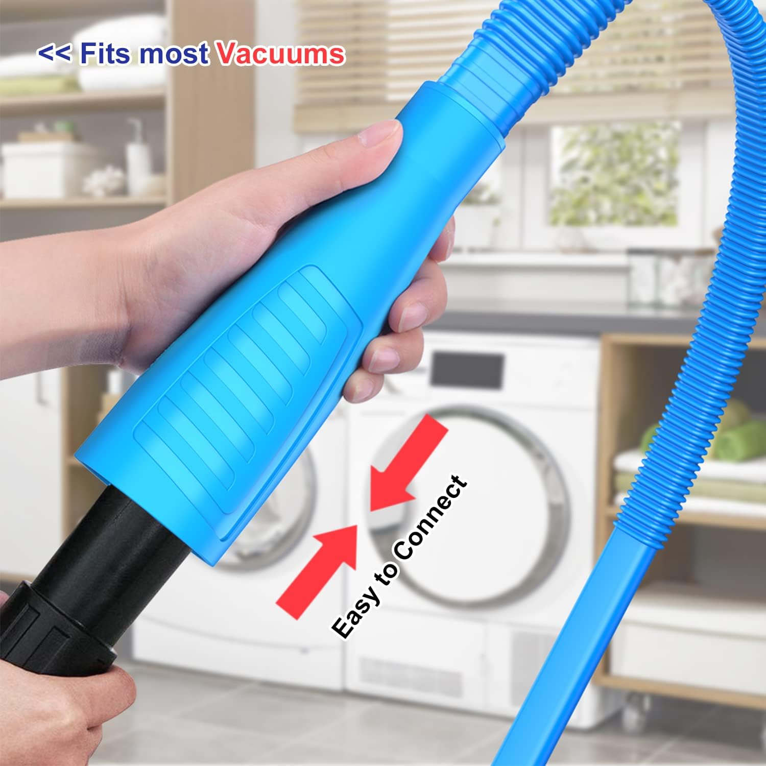 2-Pack Dryer Vent Cleaner Kit with Flexible Lint Brush & Vacuum Hose Attachment - Powerful Lint Remover & Refrigerator Coil Brush for Home Appliance Maintenance (Ideal for Dryer Vents, AC Units & Refrigerator Coils)