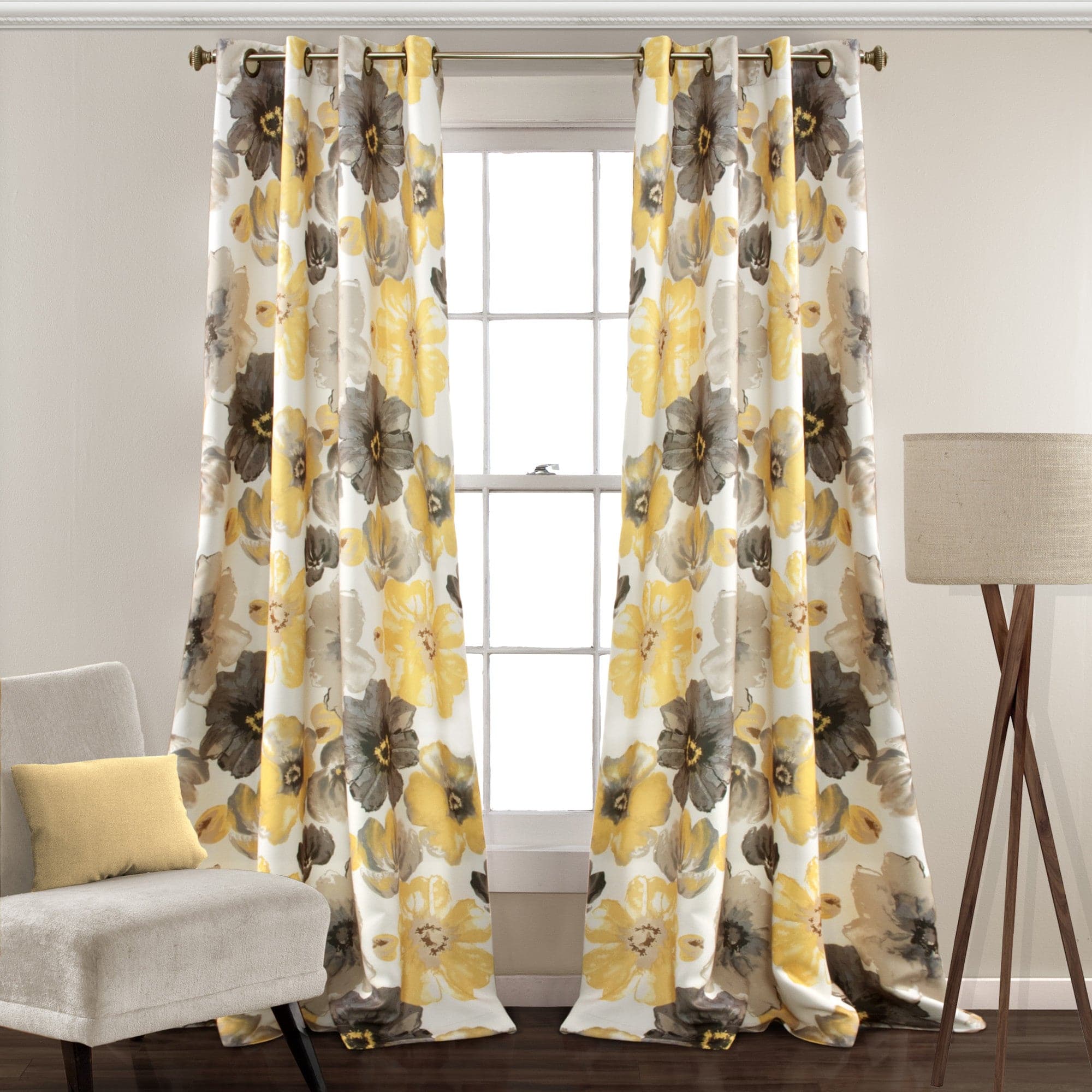 Leah Light Filtering Window Curtain Set - Blackout Sheer Drapes for Living Room & Bedroom - Soft & Elegant Home Decor for Better Sleep & Privacy