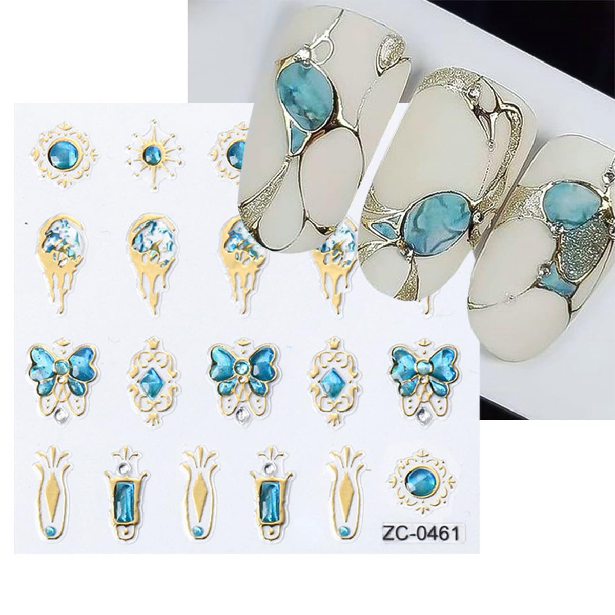 5D Crystal Soft Glue Embossed Nail Stickers - 4 Sheets Sun Star Rhinestone Nail Art Decals for Women & Girls | Colorful Geometric Flower Butterfly Designs | Perfect for Acrylic Nails, Manicures & DIY Nail Art at Home