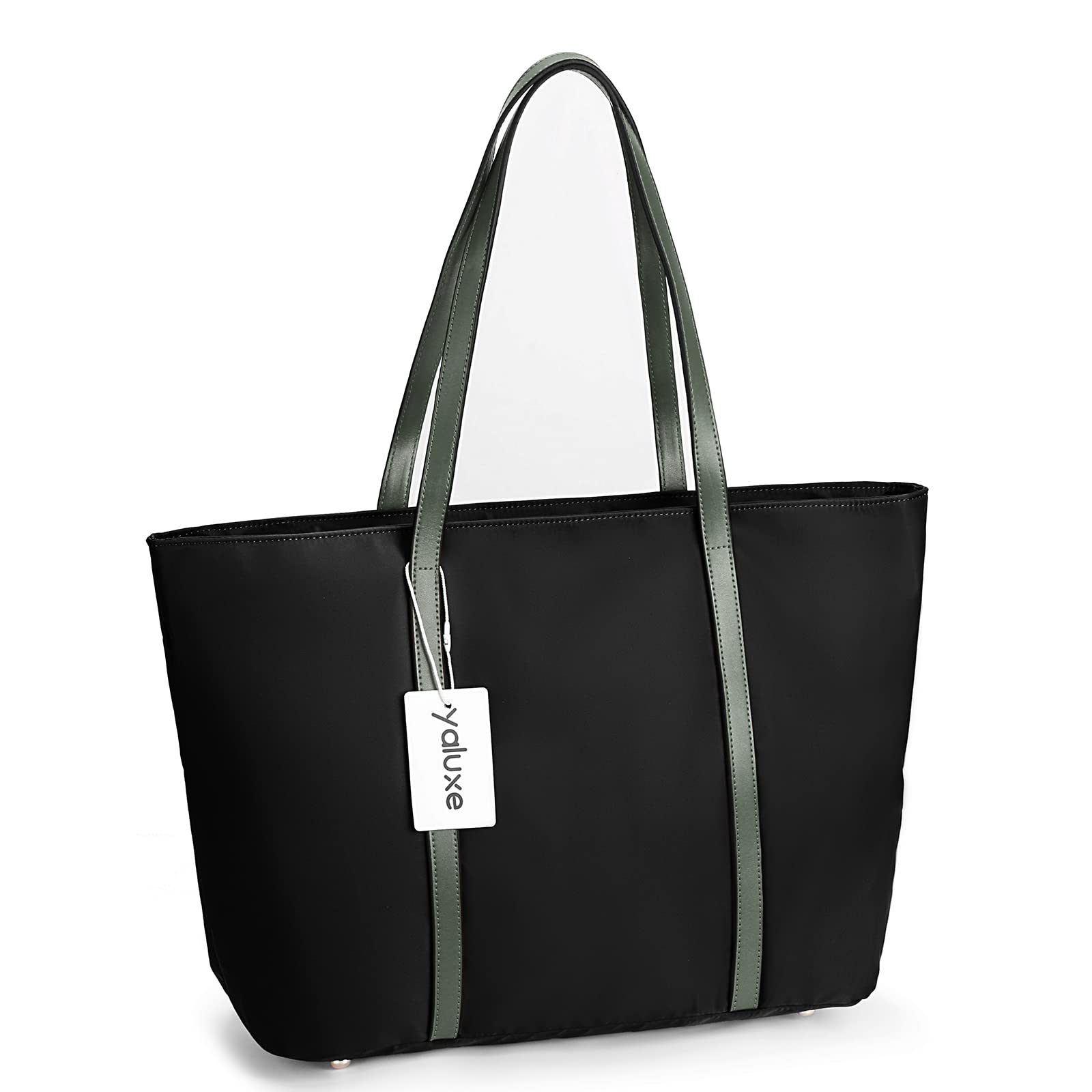 YALUXE Women's Large Nylon Tote Bag - Spacious Work Handbag with Shoulder Strap for Office, Travel & Daily Use | Durable & Stylish Purse for Professional Women