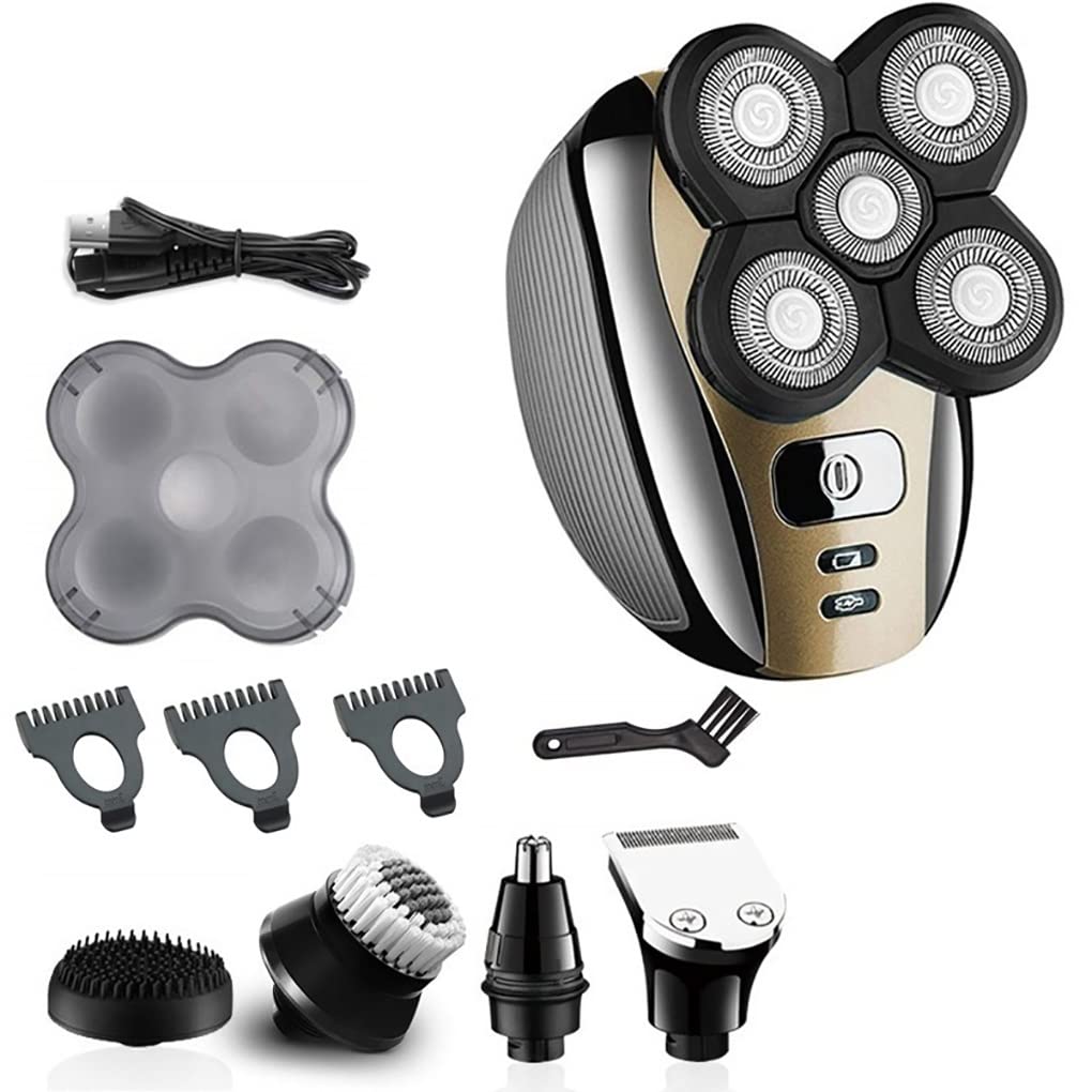 Premium Electric Razor for Men - Rechargeable Wet/Dry Shaver with Beard Trimmer & Bald Head Shaving Kit | Multifunctional Grooming Kit for Smooth Shaving at Home, Travel & Gym