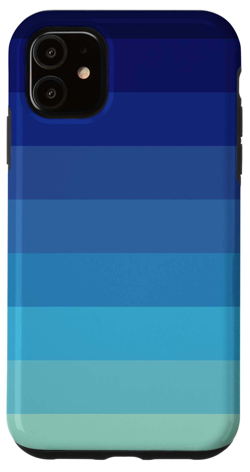 iPhone 11 Case - Blue Retro 70s Style Minimalist Striped Protective Cover | Perfect for Vintage Lovers & Everyday Use