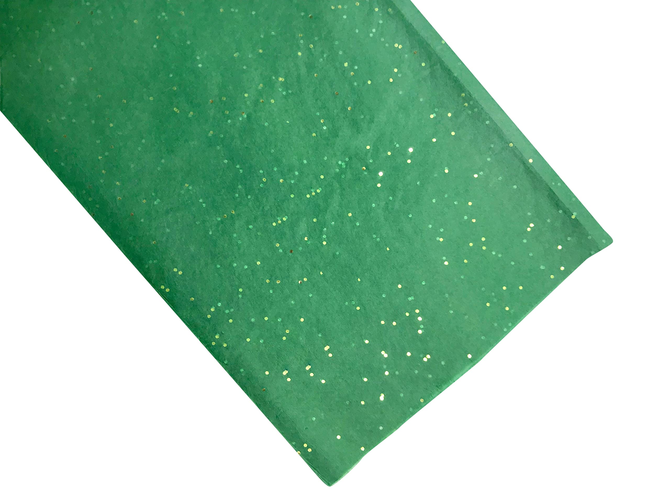 Eco-Friendly Dark Green Sarras Gift Wrapping Tissue Paper with Reflective Gemstones - 30 Sheets for Christmas Gifts, Wedding Decorations, Party Favors & Holiday Packaging | Perfect for Gift Baskets, Trays and Festive Home Decor