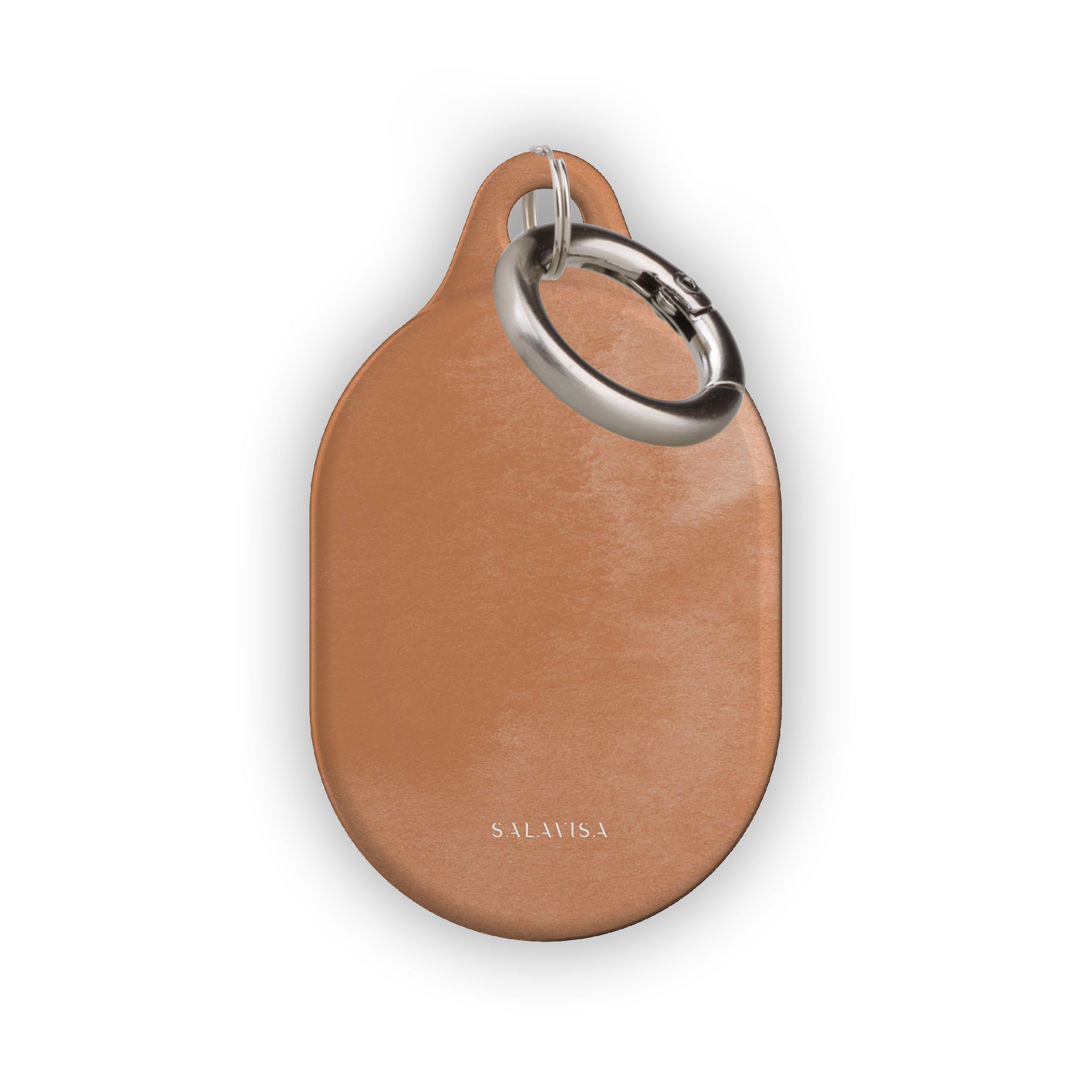 Stylish Peach Watercolor AirTag Holder - Elegant & Durable Keychain for Apple AirTag - Perfect for Keys, Bags, Luggage & Pet Tracking