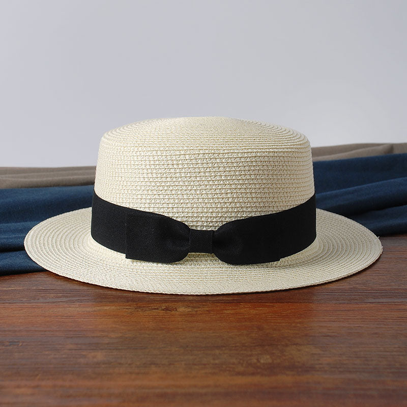 2022 Summer Women's Panama Hat - Casual Straw Sun Hat with Bowknot for Beach, Outdoor & Travel | Parent-Child Matching, Ladies & Girls Wide Brim Sun Protection