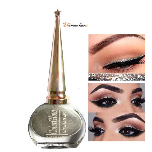 Ella London Pride Glass Waterproof Liquid Eyeliner - Silver (90ml) | Smudge-Proof & Long-Lasting Makeup for Parties, Weddings & Special Occasions