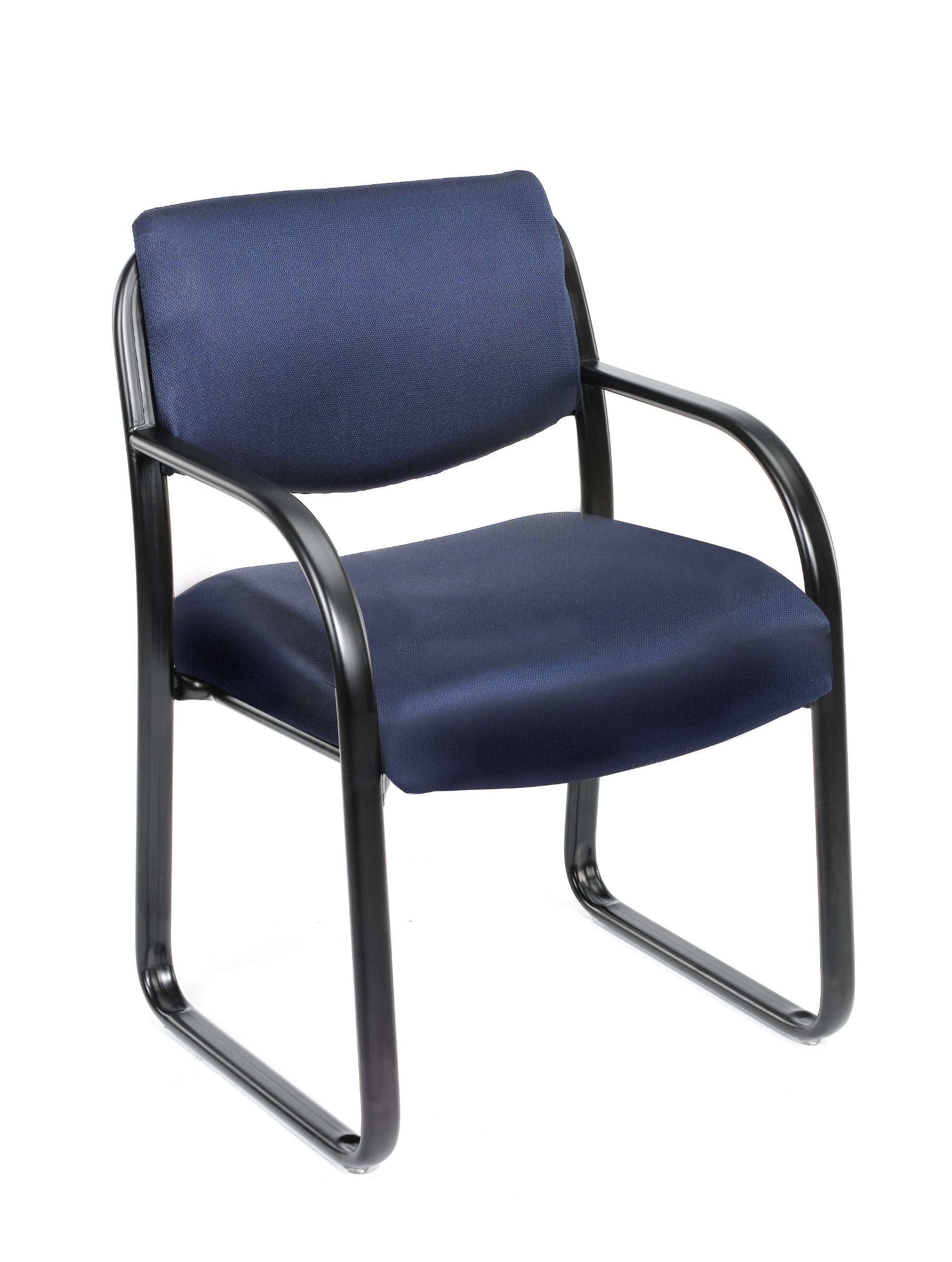 Boss Office Products Blue Fabric Guest Chair - Comfortable & Stylish for Home Office, Reception, and Waiting Areas