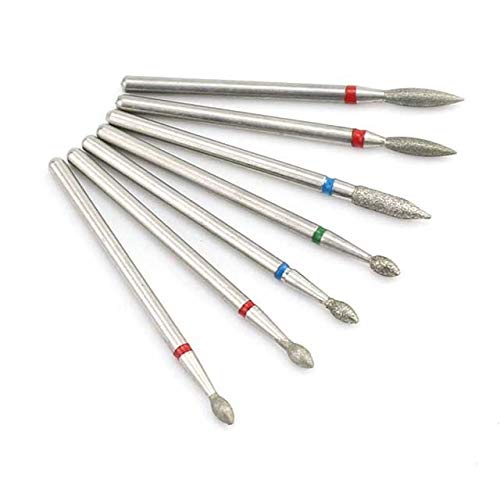 7pcs Diamond Cuticle Clean Nail Drill Bit Set - Professional Manicure Rotary Bits & Milling Cutter for Nail Art Tools (Color: NO7) - Perfect for Salon, Home Nail Care & DIY Pedicure