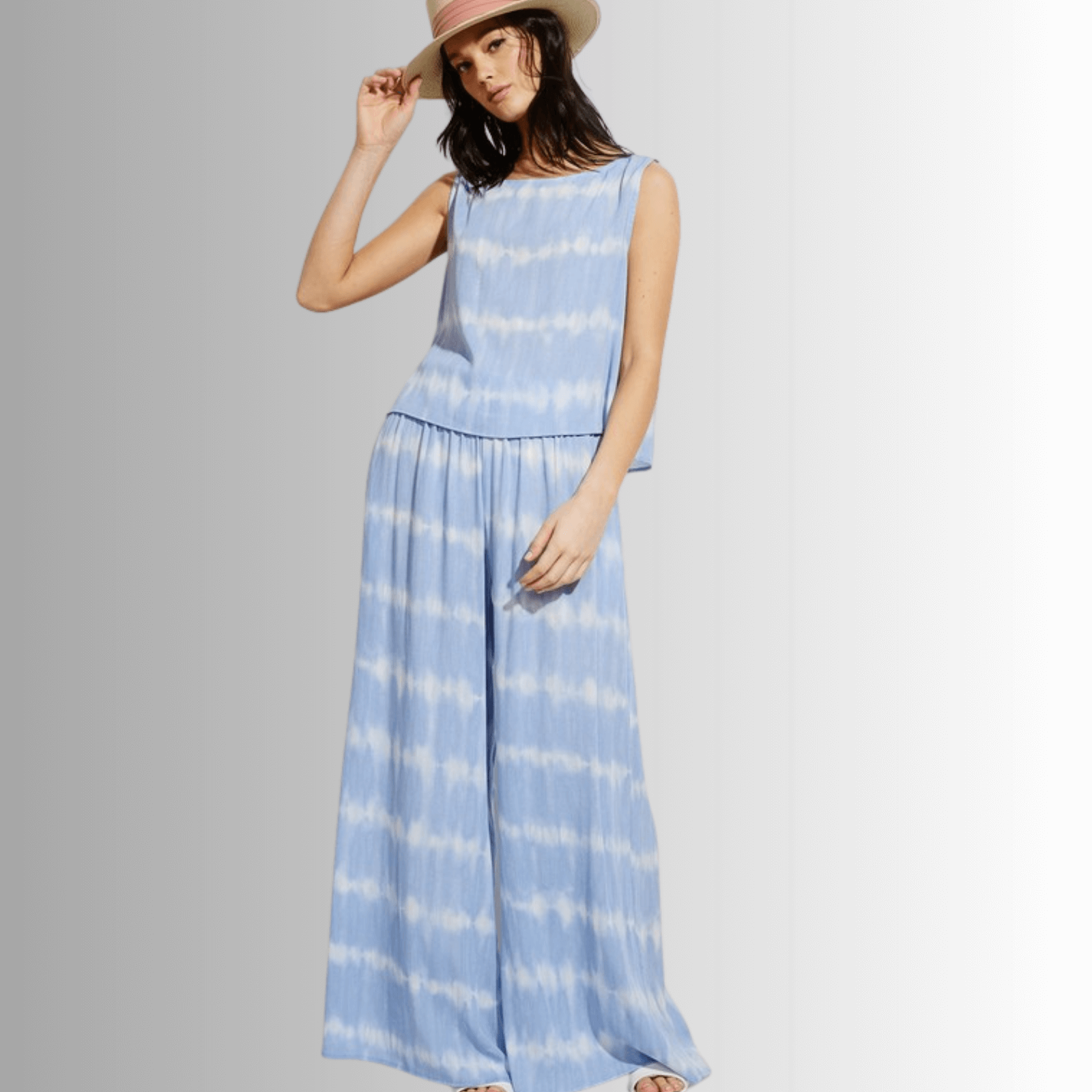 Stylish Striped Casual Pants Set for Women - Beach & Lounge Wear - Summer Vacation Outfits - Comfortable & Fashionable - Final Sale Clearance