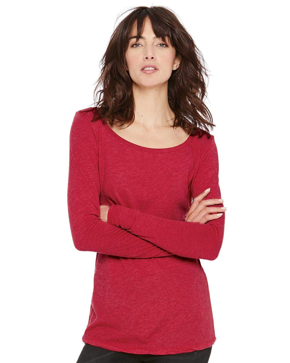 Wild Bobby Dance Mom Girl Sports Women's Scoop Neck Long Sleeve Top - Perfect for Dance Practice, Gym Workouts & Casual Wear