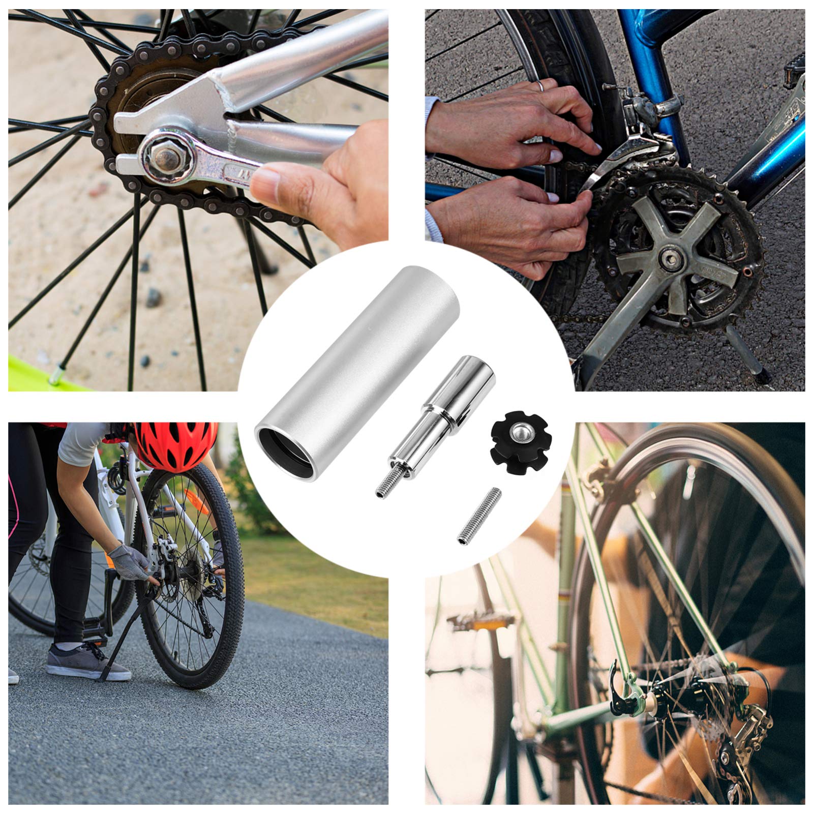 BESPORTBLE Bike Headset Star Nut Setter Tool - Sunflower Breaks in Star Nut Setting Kit for Fork Headset Installation & Repair | Perfect for Mountain, Road, and BMX Bikes Maintenance