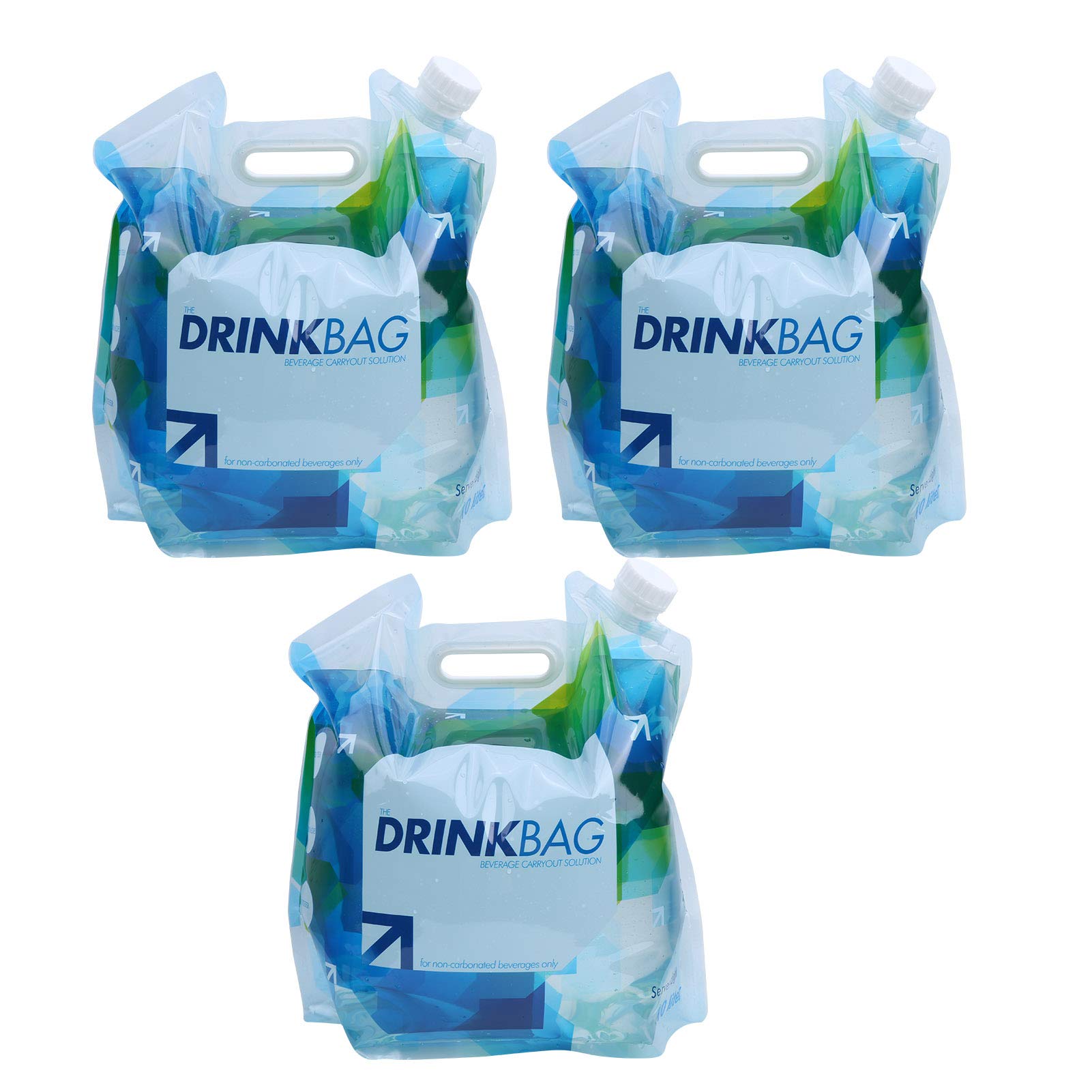3-Pack 10L Foldable Emergency Water Storage Containers for Drinking Water - Portable Collapsible Water Carrier for Outdoor Sports, Hiking, Camping & Emergency Preparedness