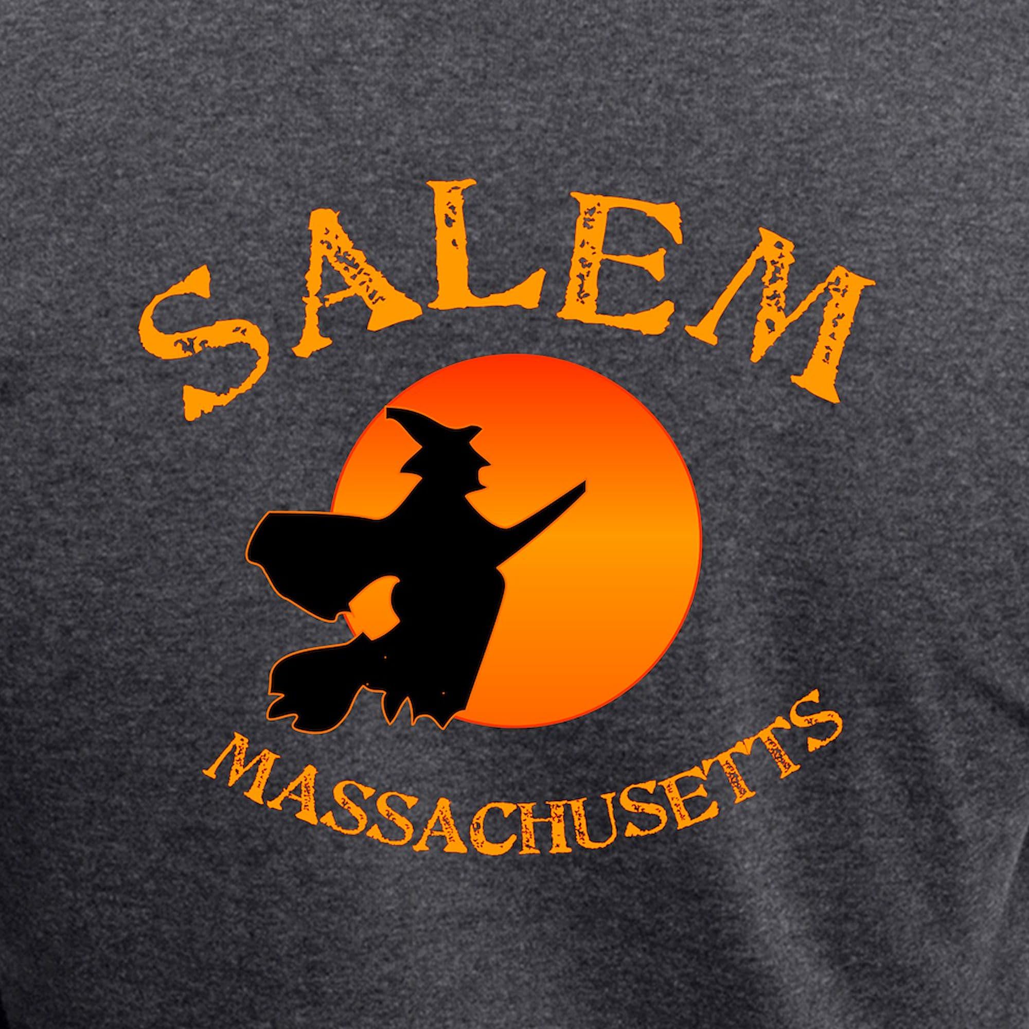 Salem MA Witch Themed Women's Charcoal Pajama Set - Cozy Novelty Sleepwear for Halloween, Witch Lovers & Gift Giving