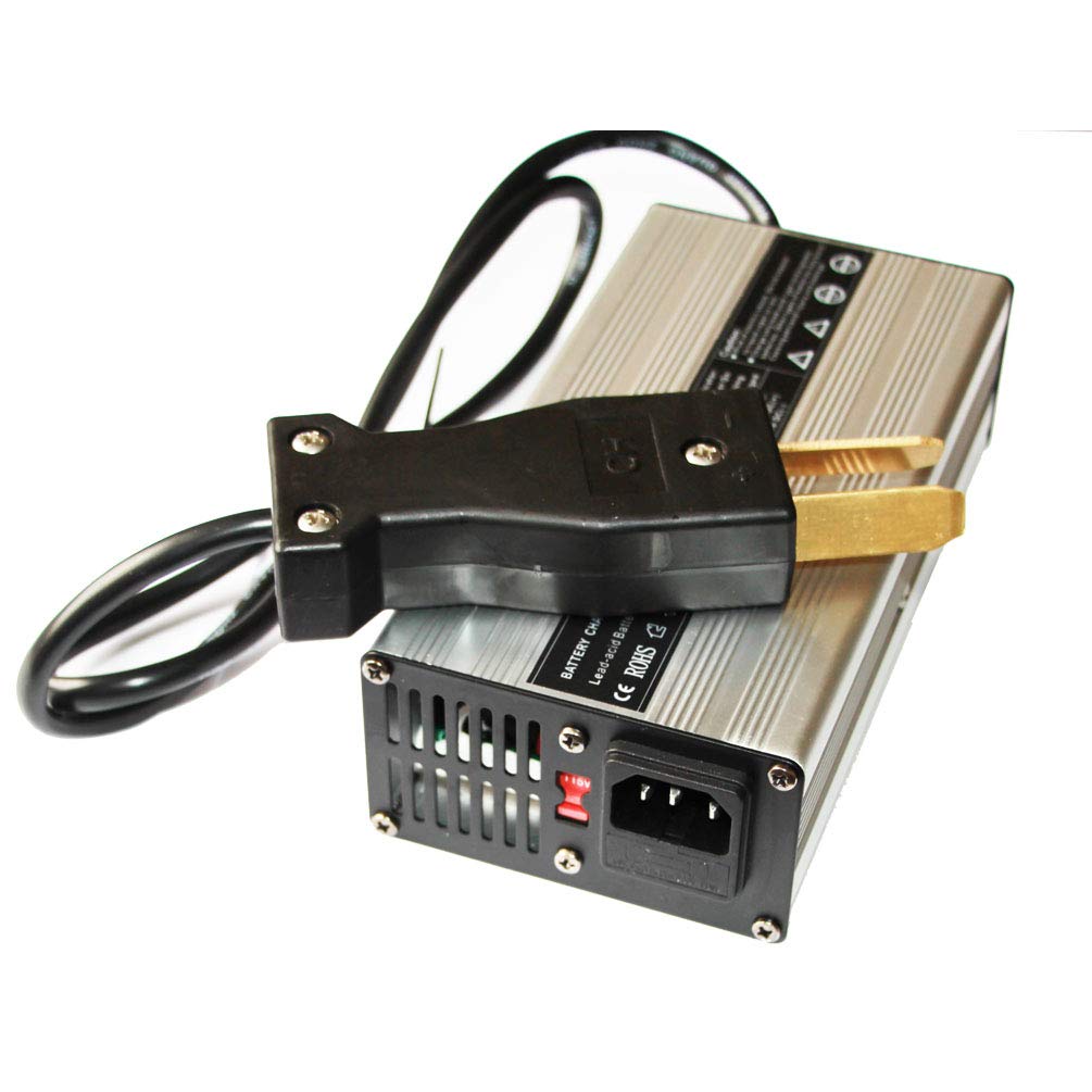 48 Volt Golf Cart Battery Charger 5A with Crows Foot Plug - Compatible with EZGO, Yamaha, Club Car TXT & Super Hauler - Fast Charging for Trojan Golf Cart Batteries | Perfect for Golf Courses, Campgrounds & Residential Communities