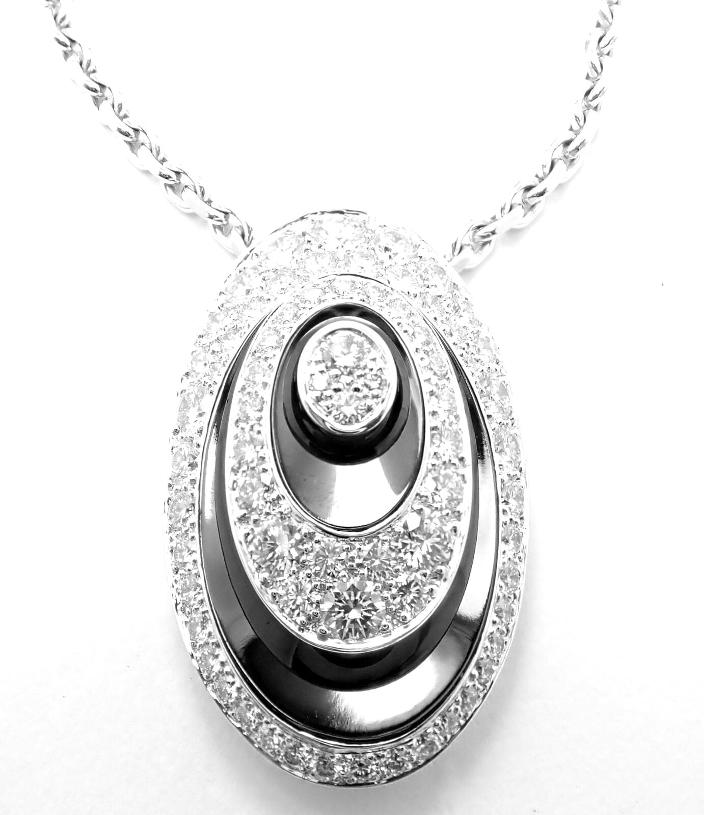 Authentic Cartier Hypnose 18k White Gold Diamond Silk Cord Chain Necklace - Luxury Jewelry for Women, Perfect Gift for Anniversary & Special Occasions