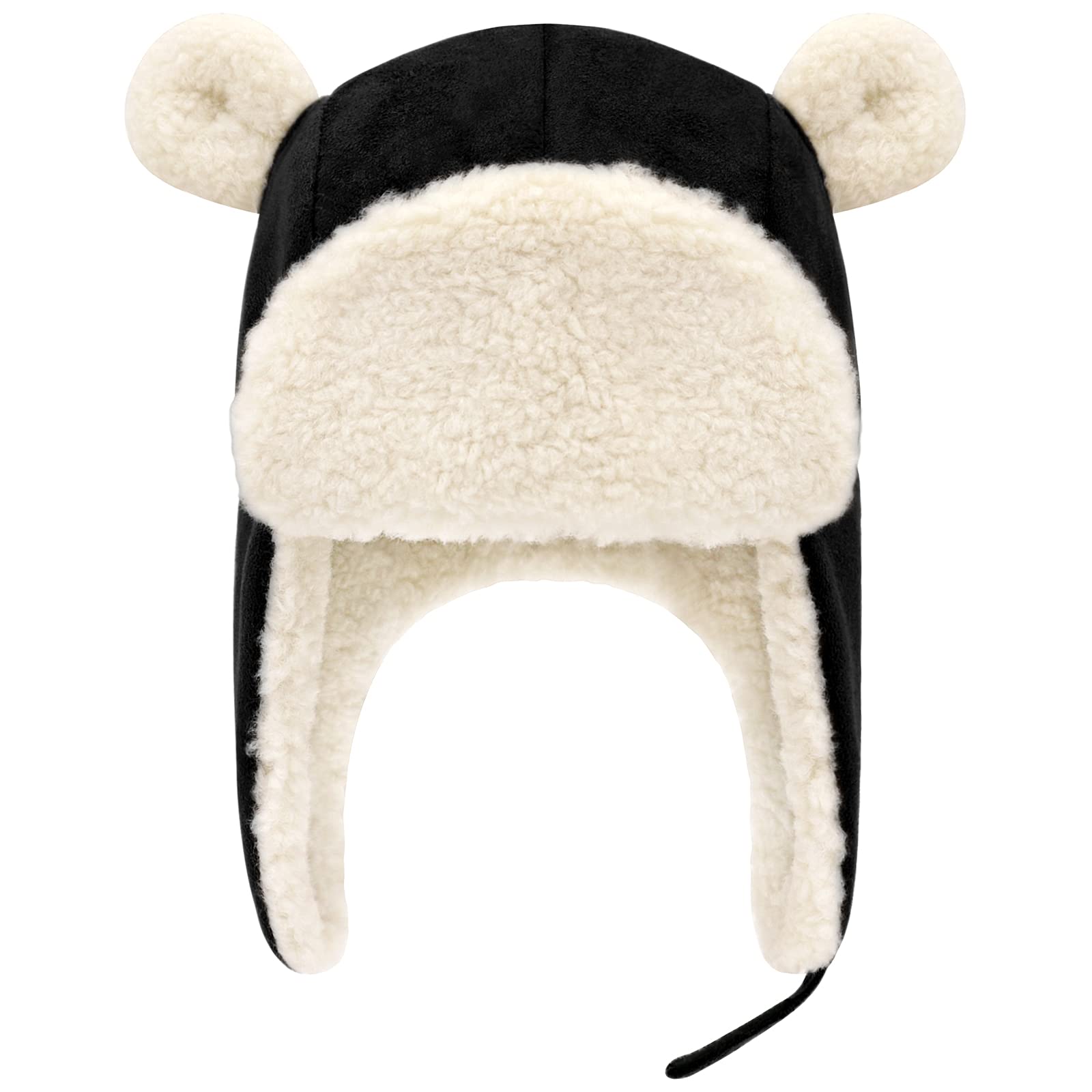 Sherpa Toddler Winter Hat with Bear Ears - Warm Baby Boy & Girl Hats - Soft Infant Winter Beanie for Cold Weather - Perfect for Snow Play, Outdoor Adventures & Holiday Photos