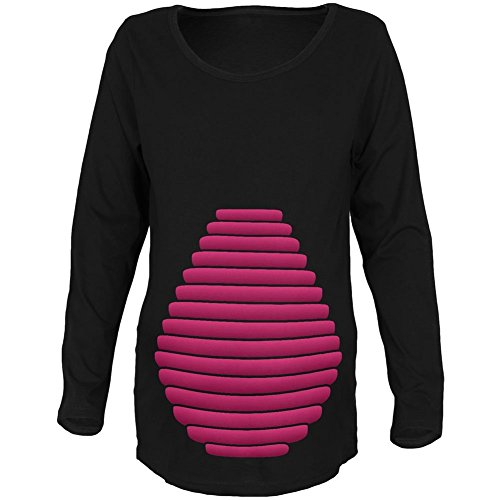 Black Maternity Long Sleeve T-Shirt with Dragon Fairy Tale Print - Comfortable Pregnancy Shirt for Women, Perfect for Halloween, Cosplay, and Fantasy Themed Events