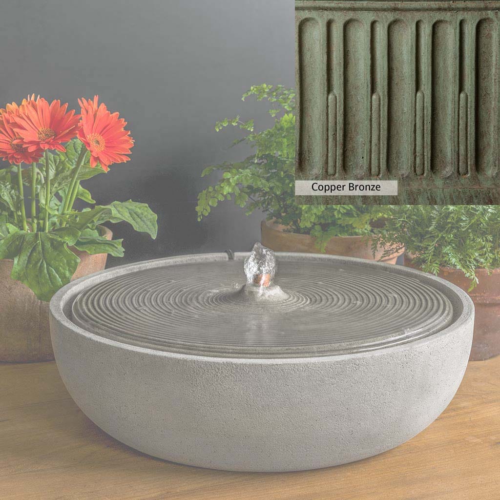 Campania International Ripple Large Outdoor Water Fountain - Classic Garden Decor for Patio, Yard, and Landscape Design | Perfect for Backyard, Poolside, and Outdoor Living Spaces